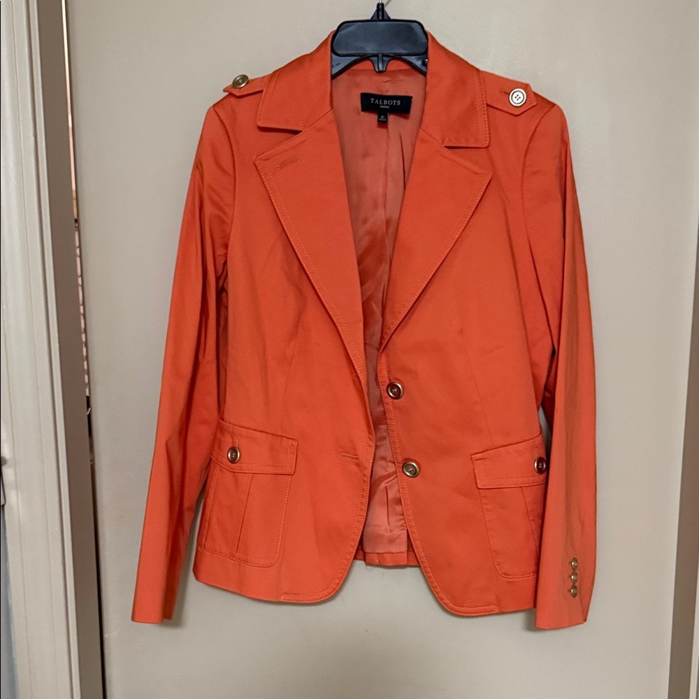 Talbots Bright Orange Women's Blazer